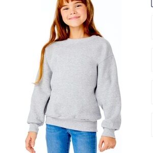 Zara Girls Gray Crewneck Sweatshirt Top Size